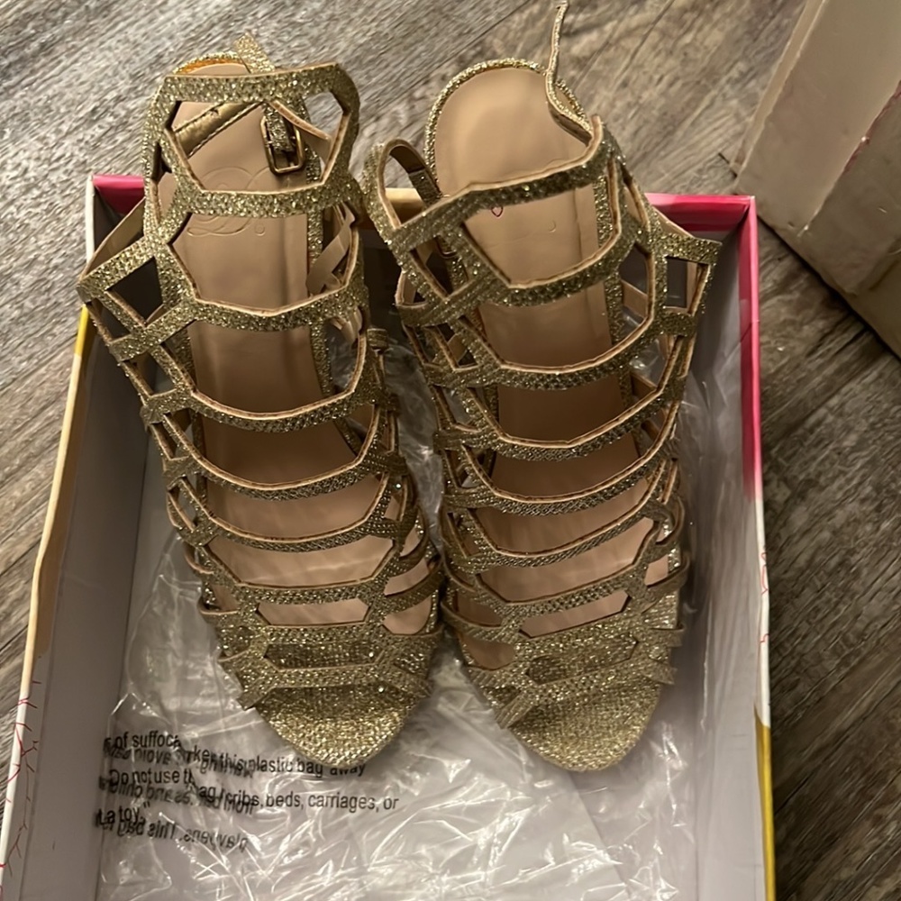 Gold heels